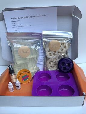 DIY Loofah Soap Making Kit- Magnolia Blossom